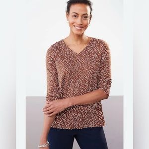 J Jill We V-Neck Ballet-Sleeve Top Size Medium